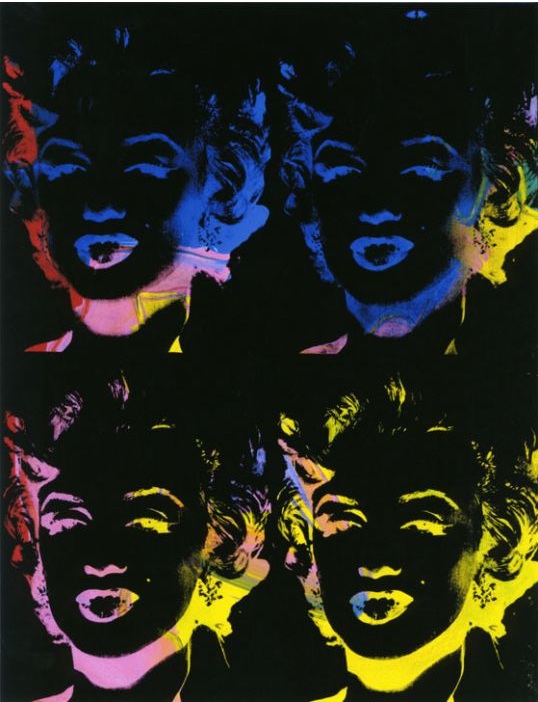 Andy Warhol Four multicoloured Marilyns