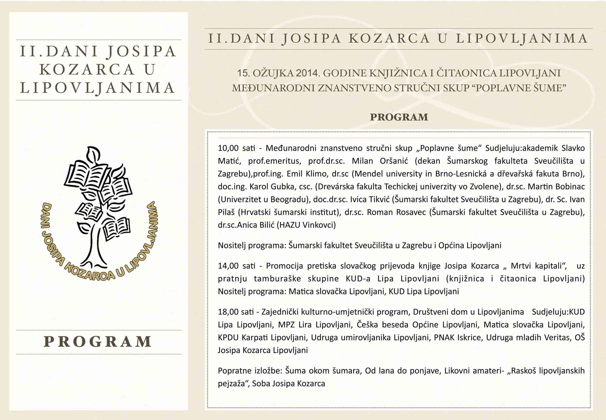 Pozivnica i program dani JK Lipovljani 1-2