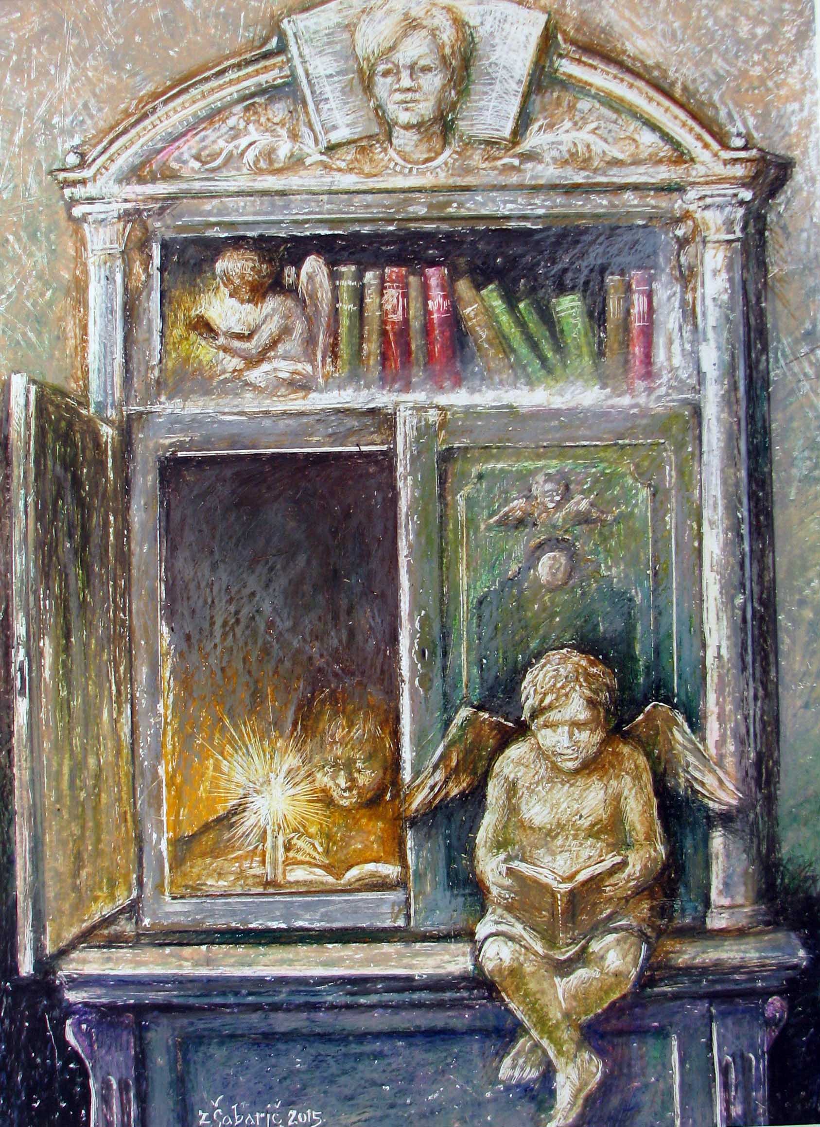 ANĐELINJAK 2015. uljni pastel 40x30