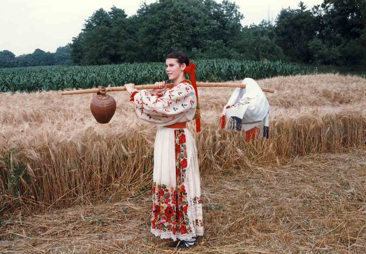 Nosenje hrane u polje tezacima Husain