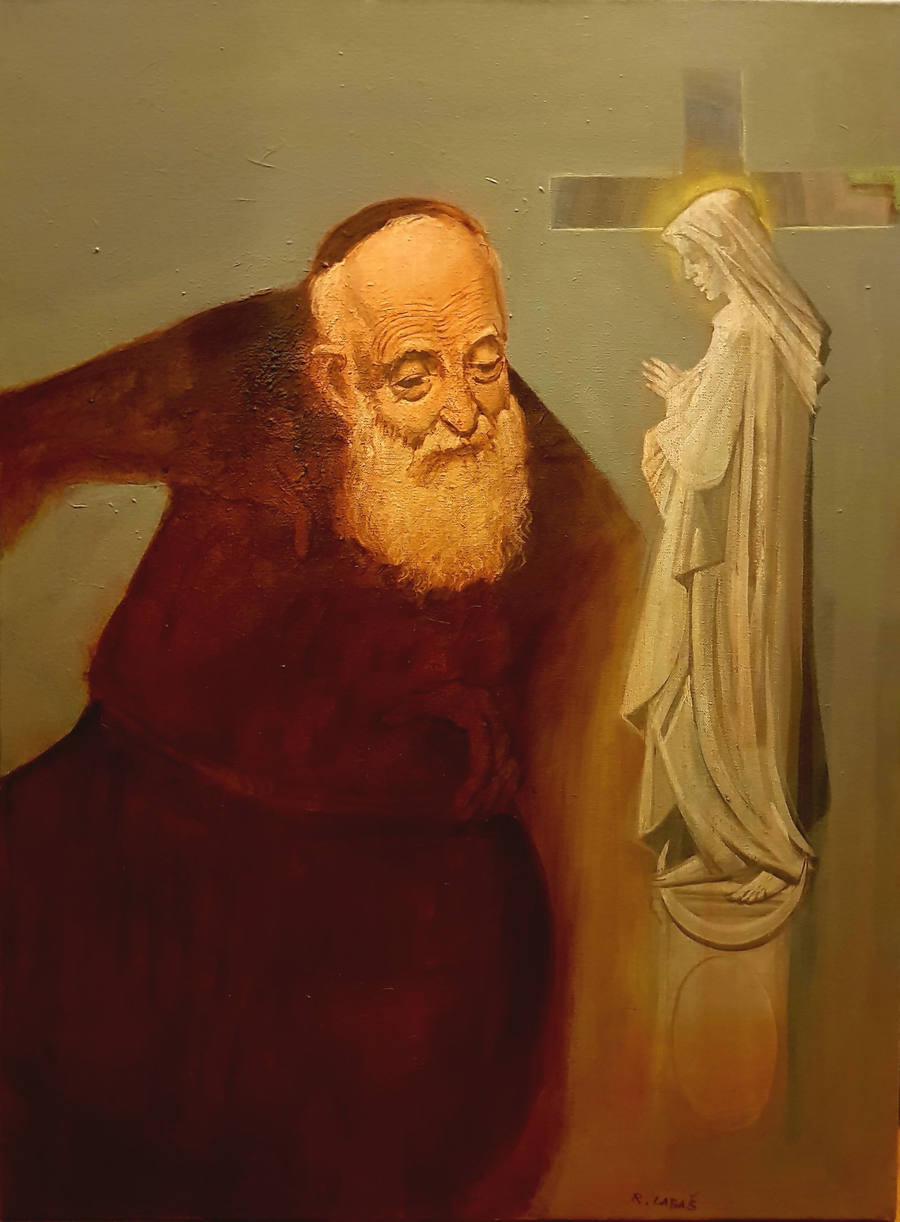Rudolf Labaš - Sv. Leopold Mandić, akril na platnu, 80 x 60 cm, 7.000,00kn