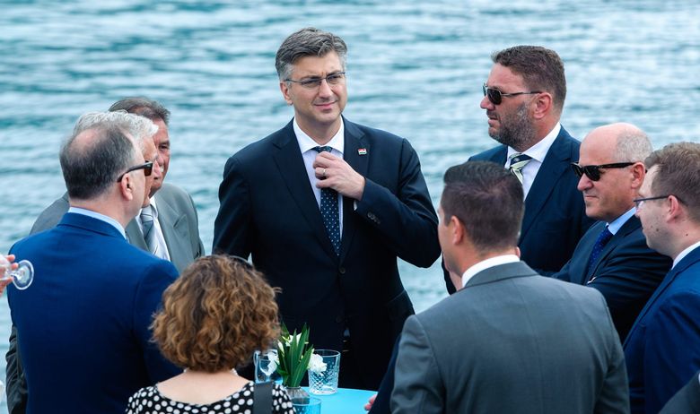 Premijer Plenković prilikom posjeta Korčuli