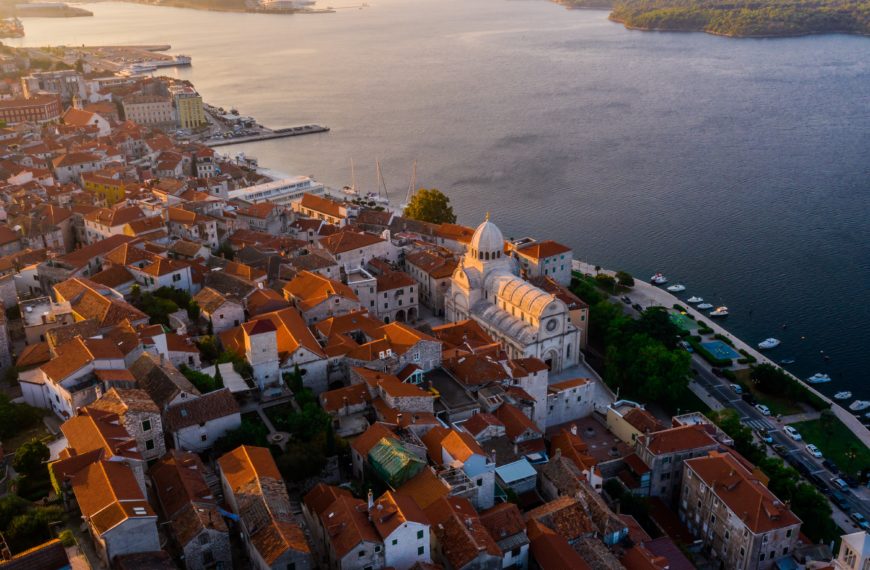 bird's eye view of town