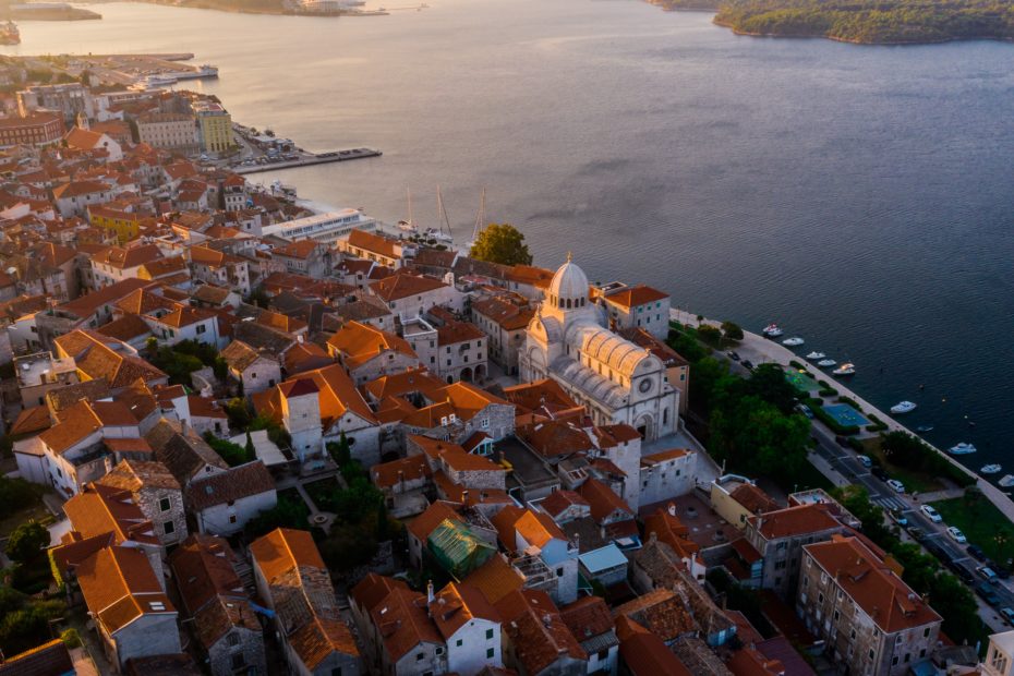 bird's eye view of town