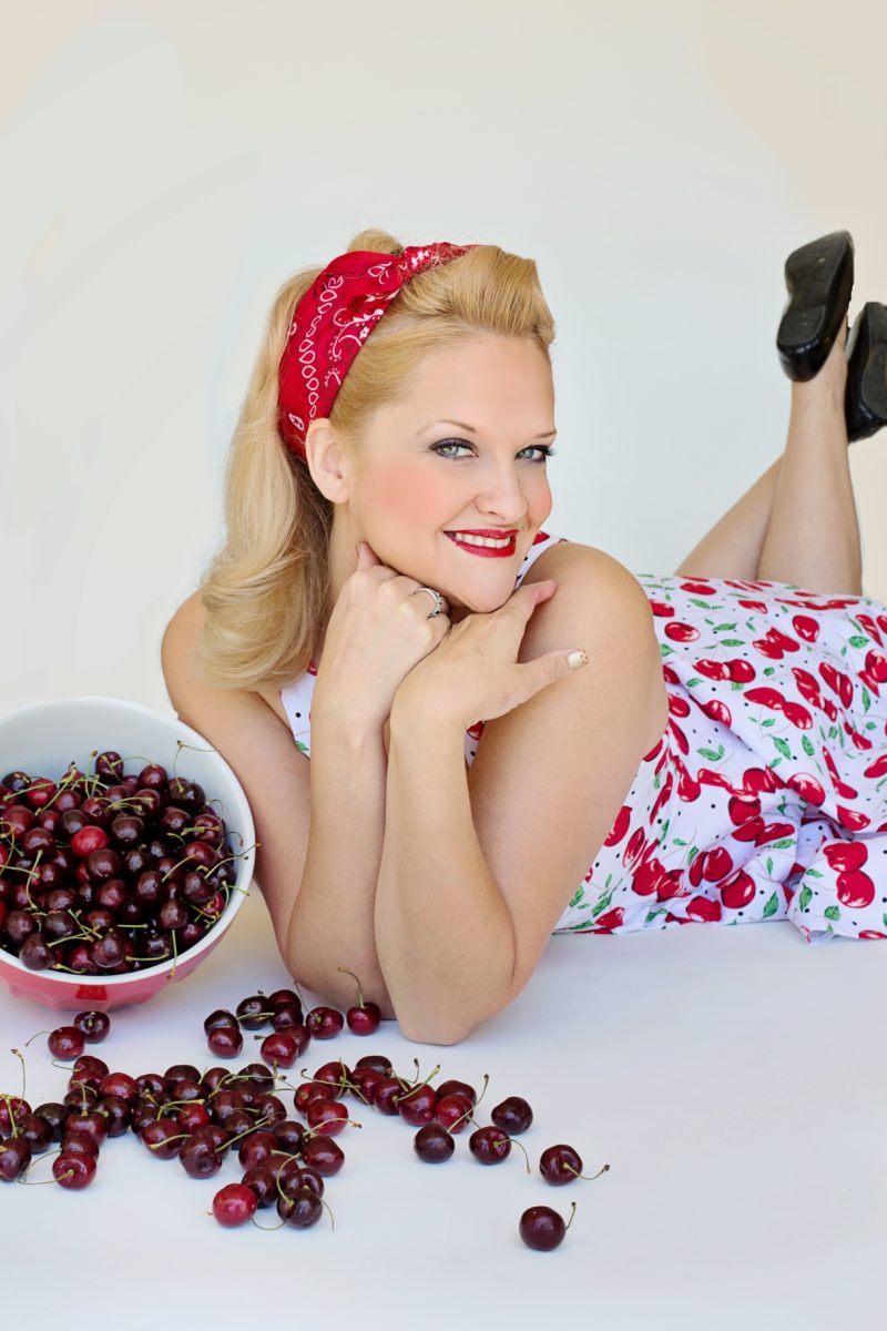 cherries, sweet cherries, pretty woman