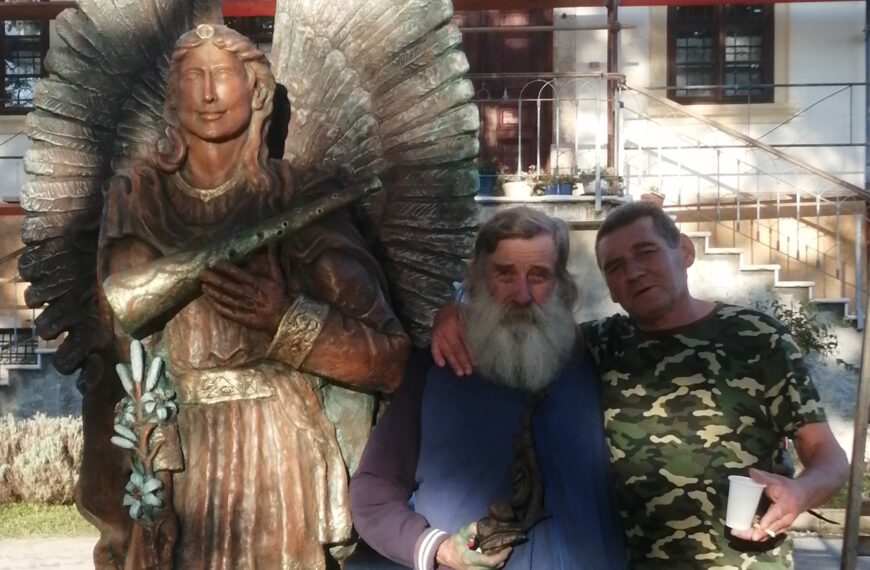 Izdidor Popijač Žiga u povodu postavljanja skulpture arkanđela Gabrijela