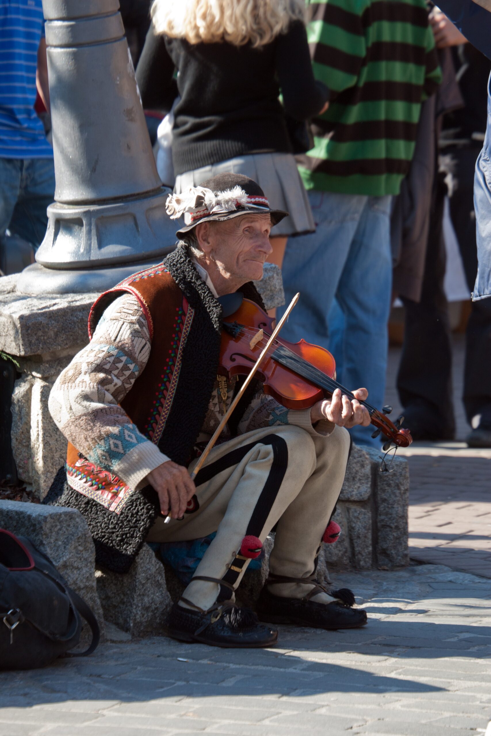 man, elderly, violin
