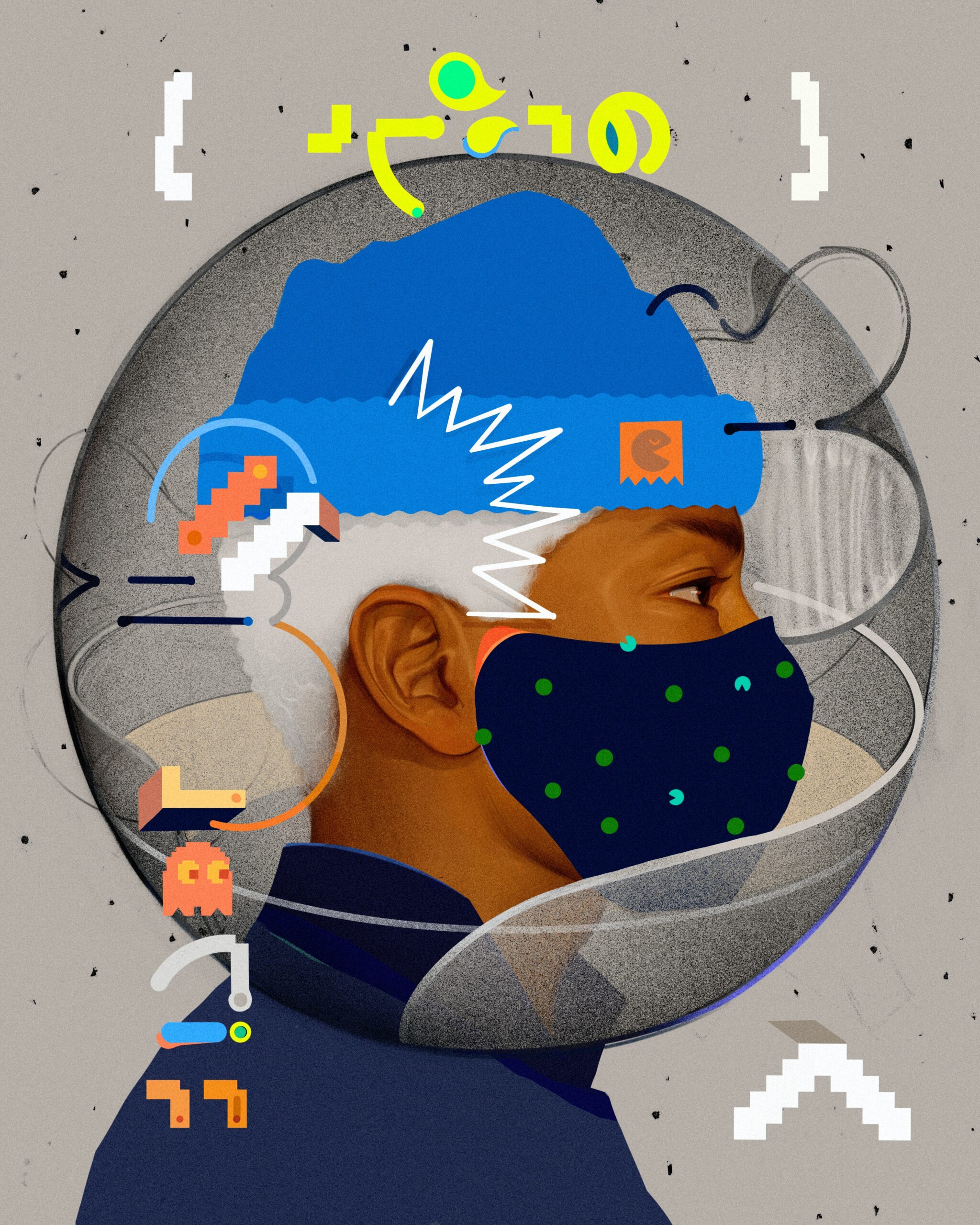 Physical distancing. Image created by  Samuel Rodriguez. Submitted for United Nations Global Call Out To Creatives - help stop the spread of COVID-19.