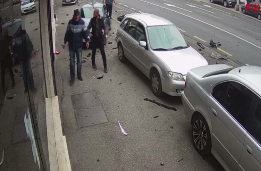 Prometna nesreća u zagrebačkoj Dubravi snimljena nadzornim kamerama