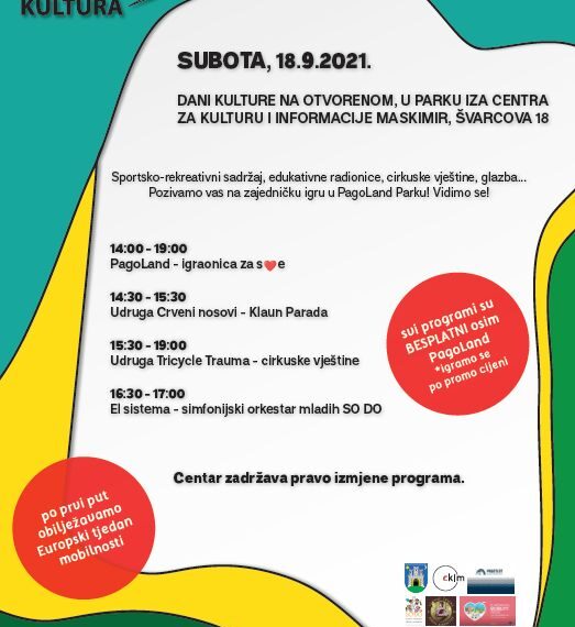 Kultura Bla Bla Bla – Dani kulture na otvorenom
