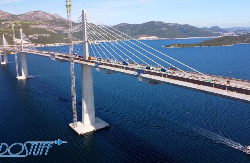 Pelješki most dobiva prvi sloj asfalta