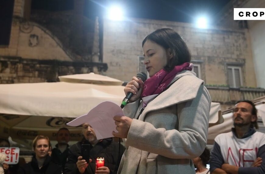 Mirni prosvjed protiv epidemioloških mjera u Zadru