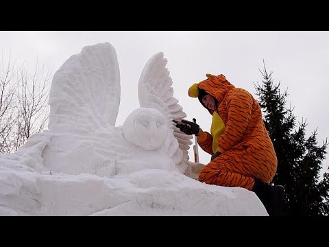 Snježne divovske skulpture natječu se na festivalu u Rusiji