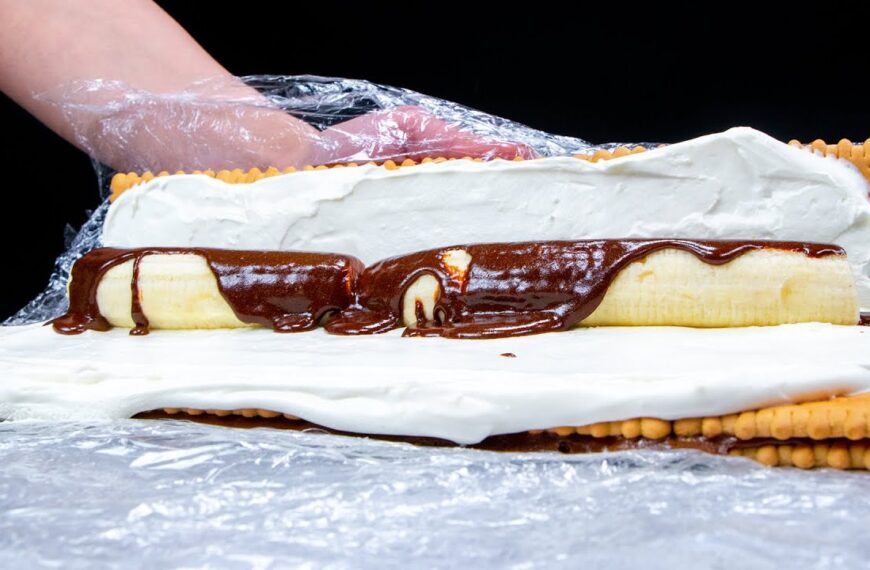 Dvije banane i keks za prekrasnu tortu, neobičnog oblika, bez pečenja