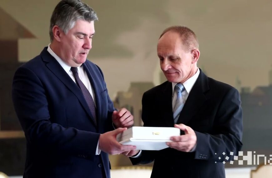 Predsjednik Milanović odlikovao umirovljenog pukovnika Danijela Borovića