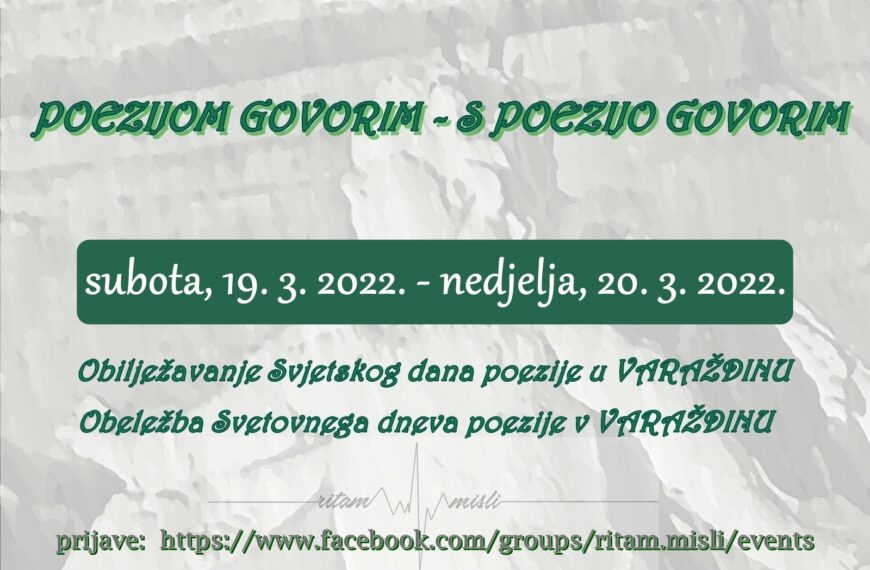 MANIFESTACIJA POEZIJOM GOVORIM U VARAŽDINU