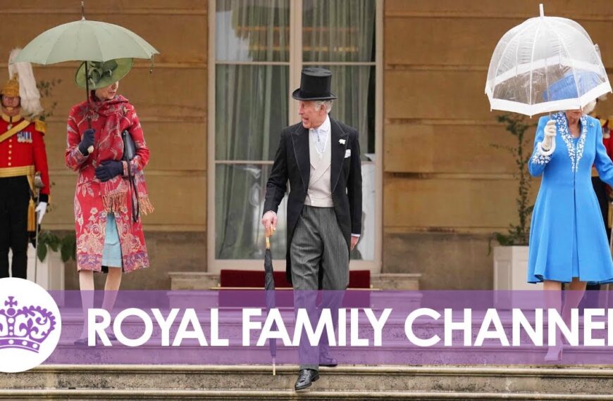 Charles, Camilla i Anne prisustvuju Drizzly zabavi u vrtu Buckinghamske palače
