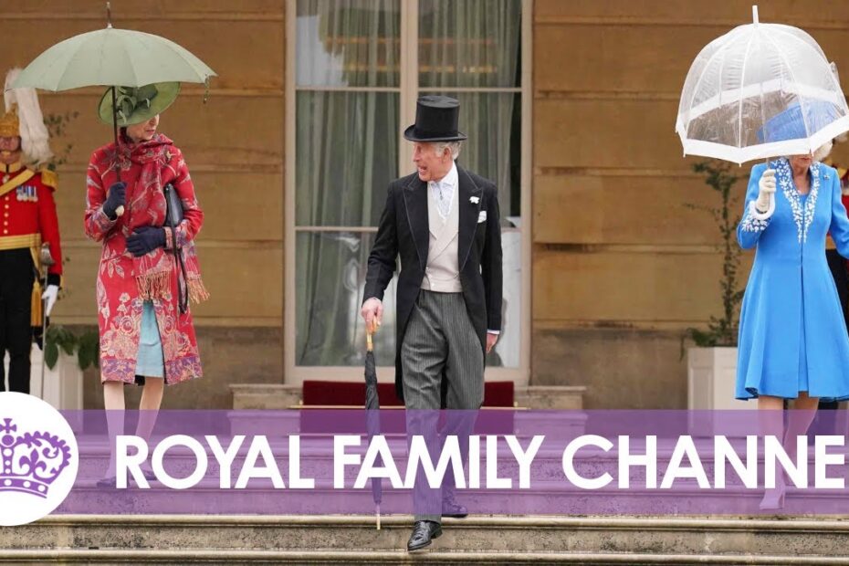 Charles, Camilla i Anne prisustvuju Drizzly zabavi u vrtu Buckinghamske palače