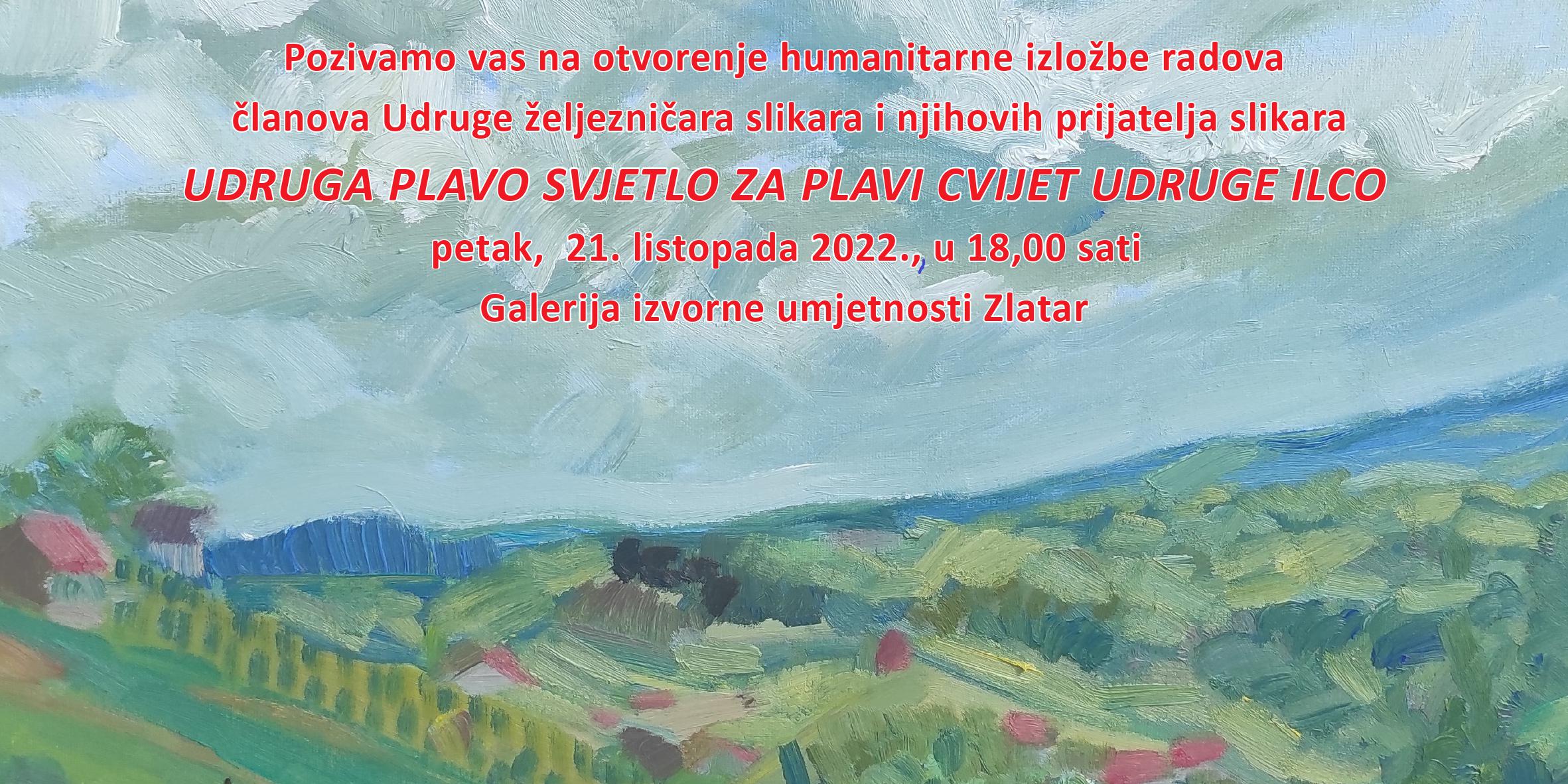 Izložba radova članova Udruge željezničara slikara i UDRUGA PLAVO SVJETLO ZA PLAVI CVIJET UDRUGE ILCO, 21.10.