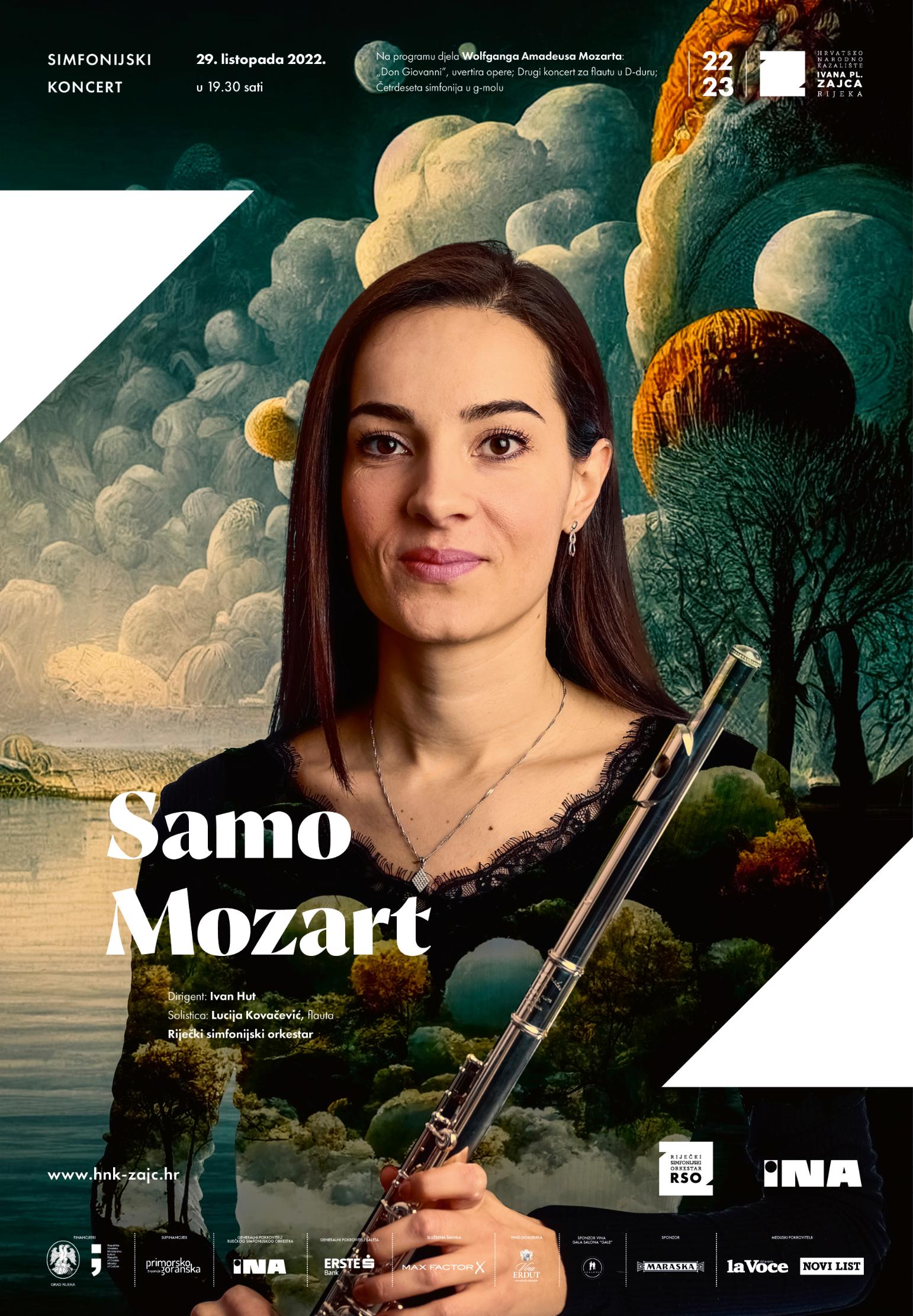 “Samo Mozart” pod ravnanjem Ivana Huta i uz solistički nastup flautistice Lucije Kovačević