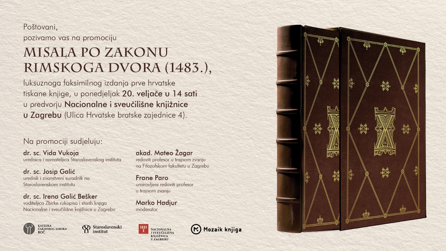 Promocija Misala po zakonu rimskoga dvora (1483.), 20. veljače