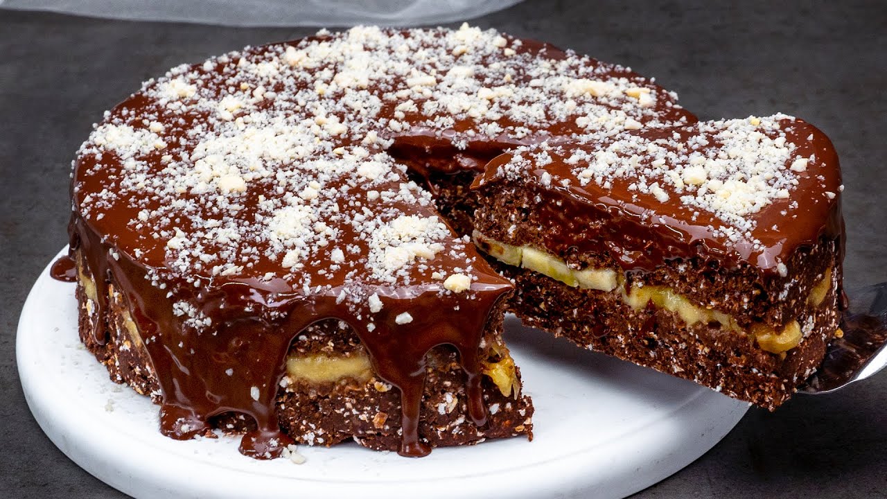 Kolač sa zobenim pahuljicama i bananama – bez pečenja