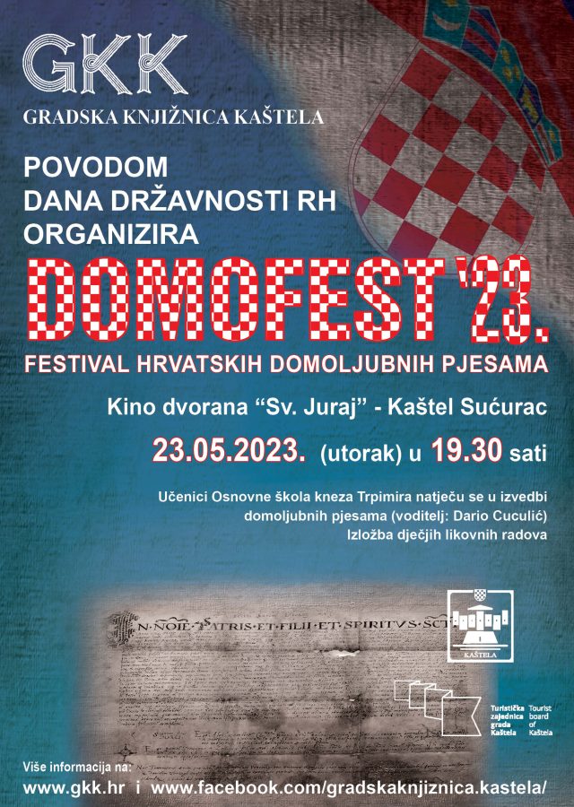 DOMOFEST-2023-Gradska-knjiznica-Kastela-GKK-kaštelanski festival domoljubnih pjesama