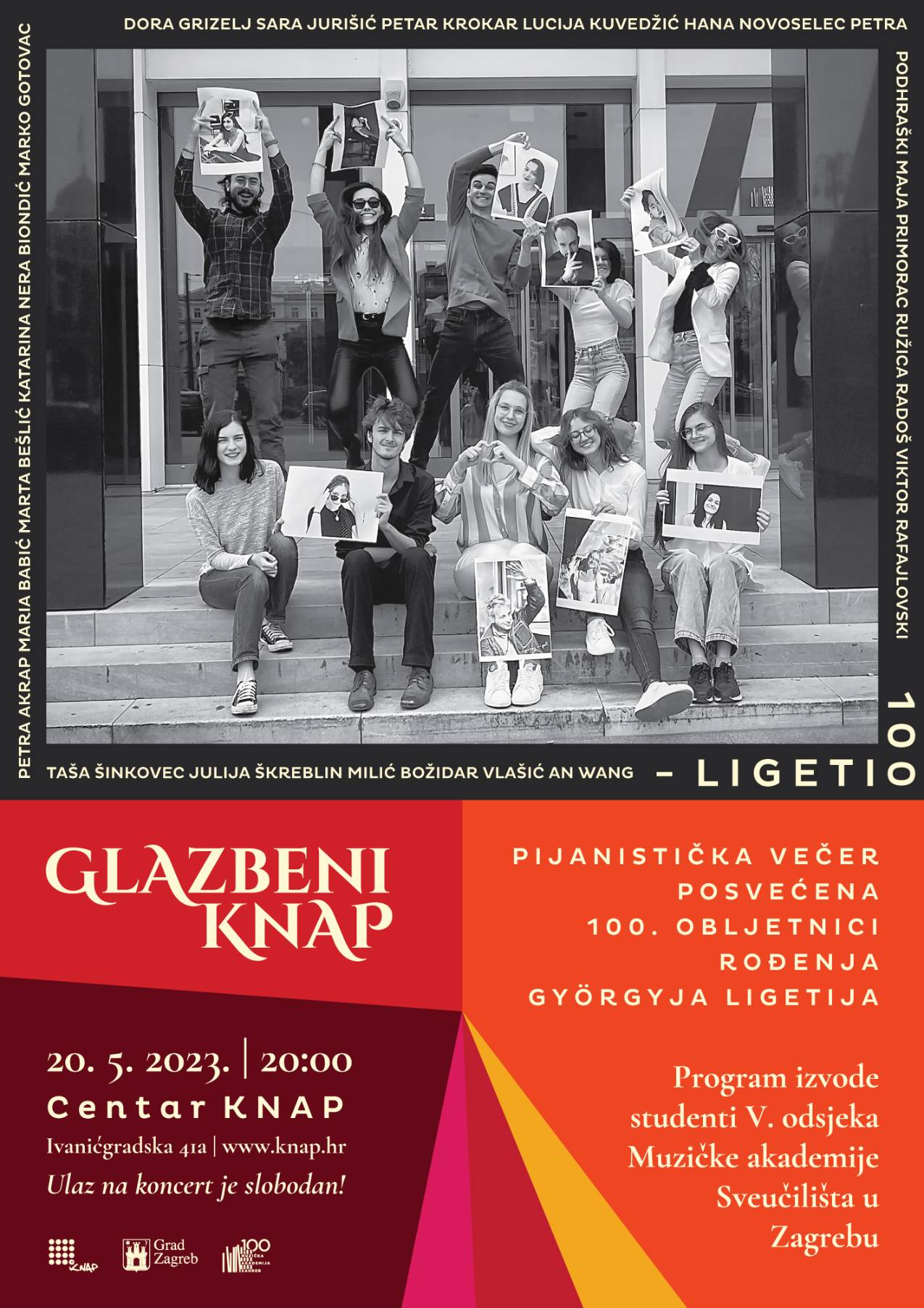 Glazbeni Knap / LIGETI 100 | 20. 5. | Studenti Muzičke akademije Zagreb