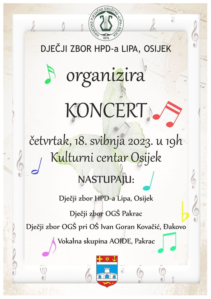 Koncert dječjih zborova u organizaciji Dječjeg zbora HPD-a Lipa''