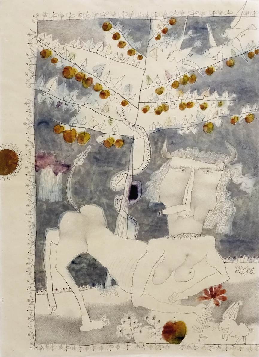 Lovrenčić Ivan 62,5 x 44,4 - crtež akvarel - papir