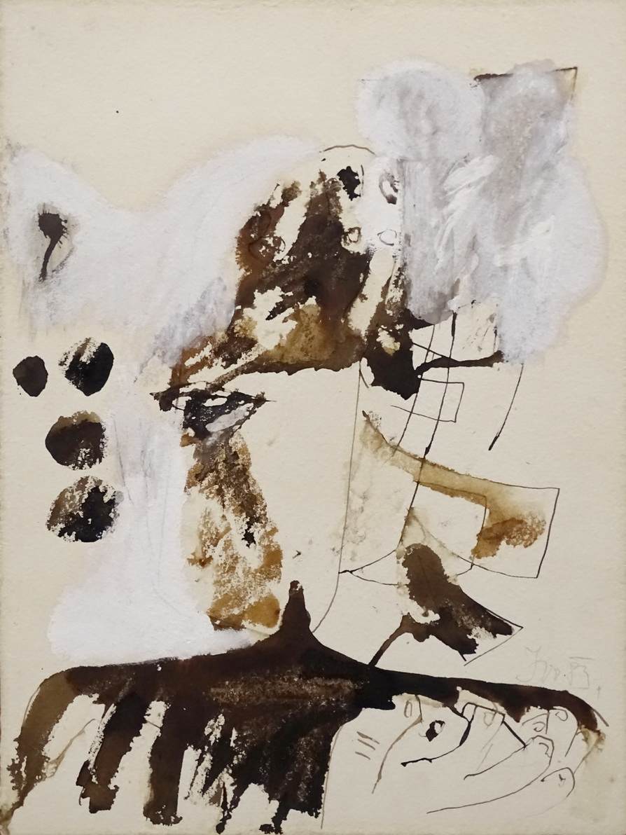 Šebalj Ivo Pušač” 60 x 45 cm - močilo - papir 1983.