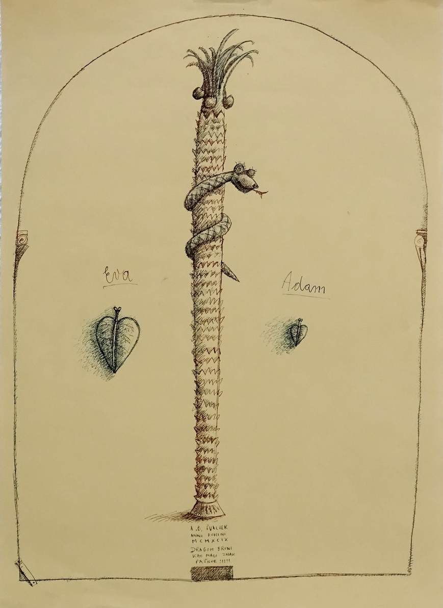 Švaljek Anton Boris Adam i Eva 71 x 50 cm - treći - papir