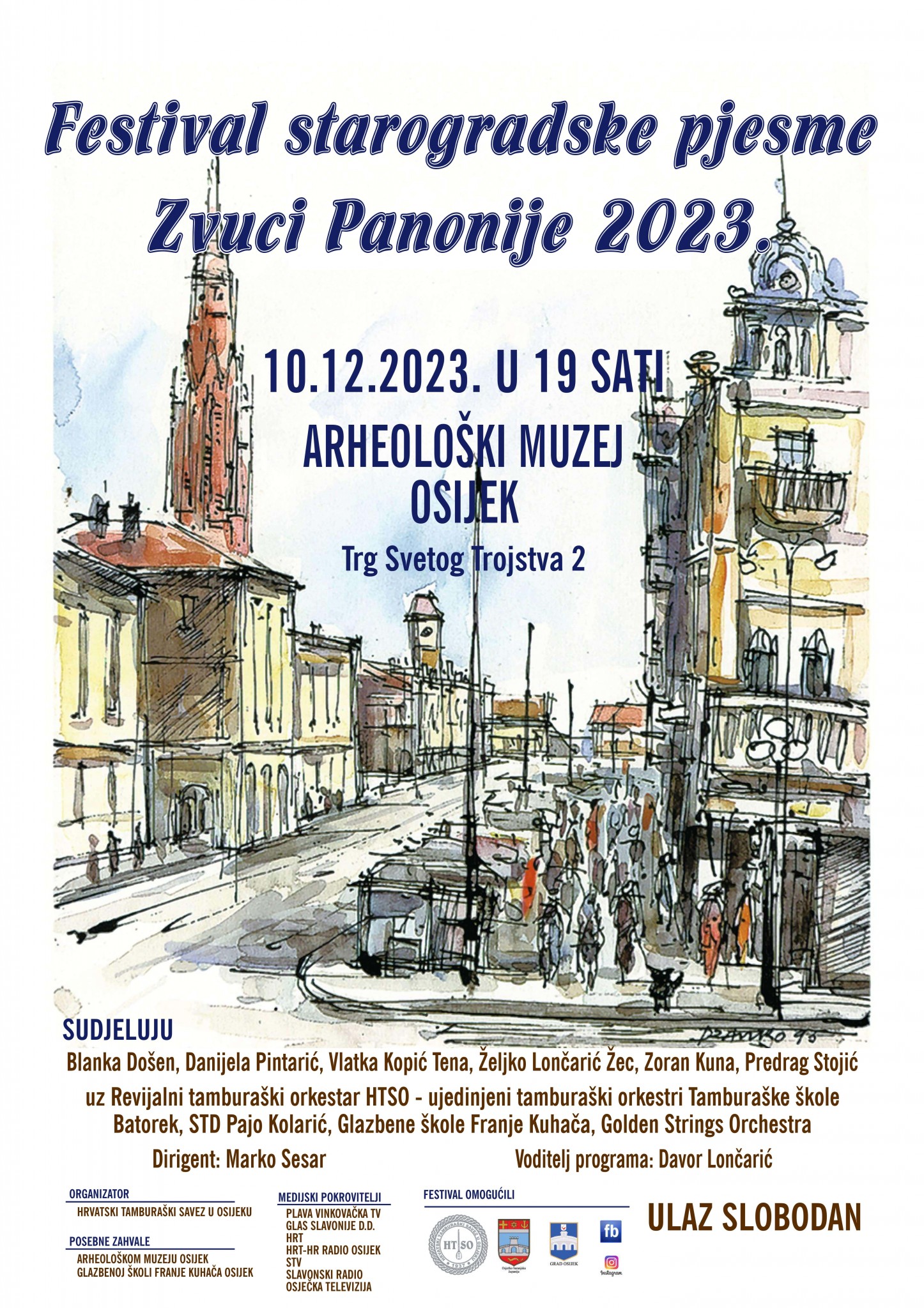 Plakat Festival Starogradske Pjesme Zvuci Panonije 2023
