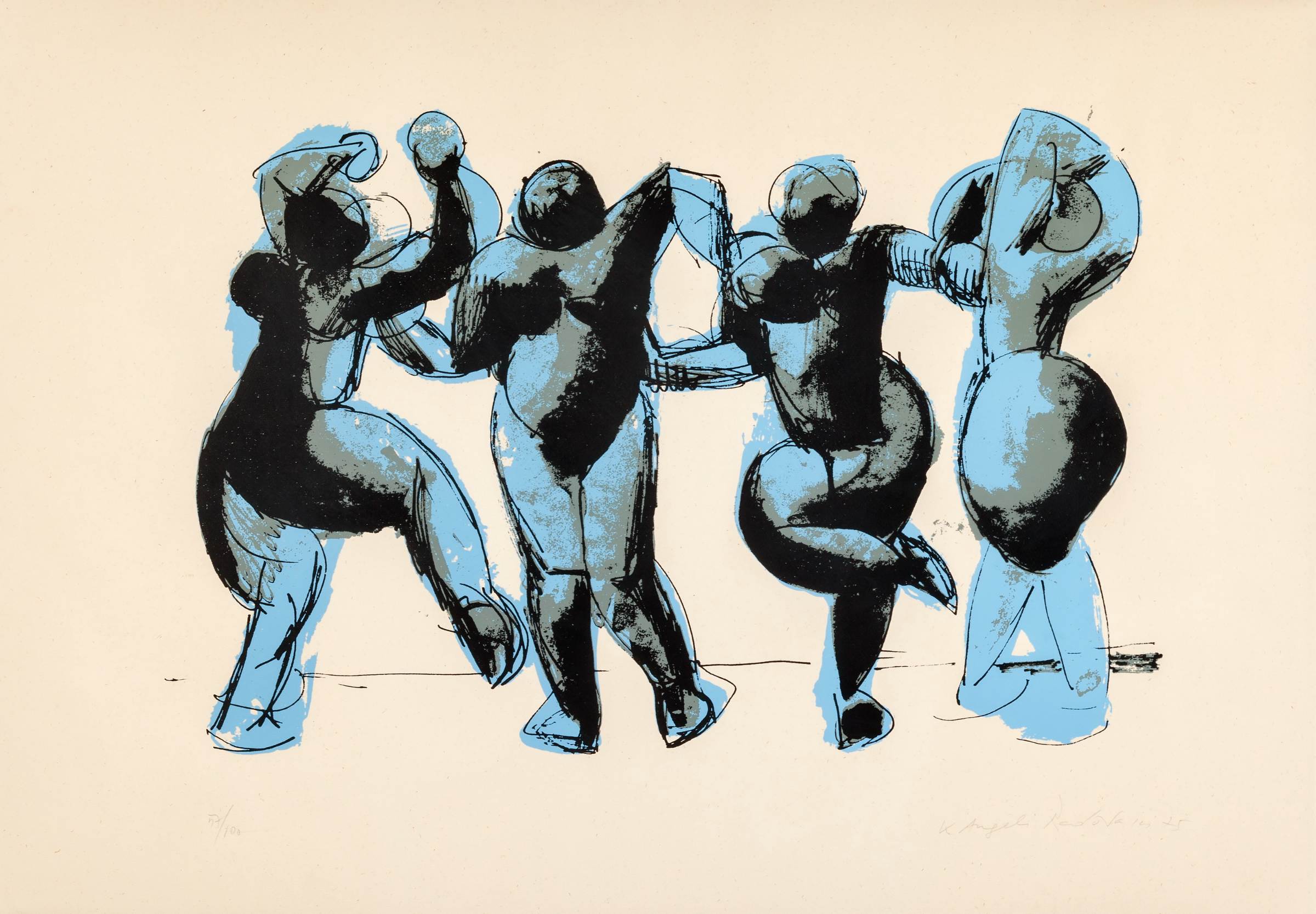 02 Kosta Angeli Radovani Igre, Otisak, 77x104cm 1975 R35 Copy