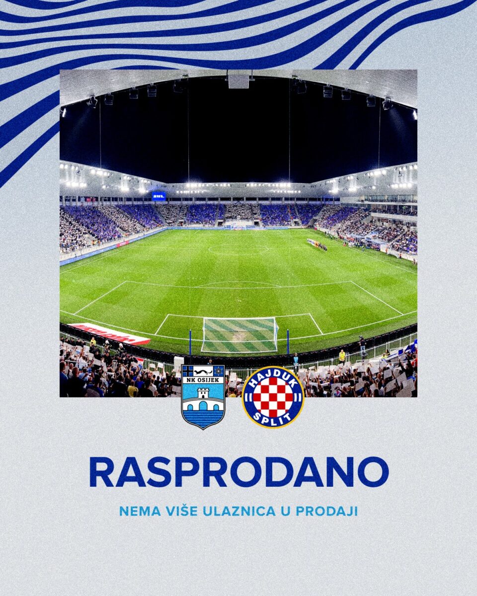 Kanili Ste Kupiti Kartu Za Tekmu Osijek Hajduk Zakasnili Ste, Rasprodana Je Opus Arena! (2)