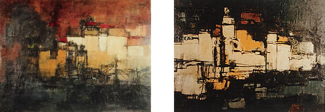 Slobodan Bobo SloviniĆ Usnuli Grad, 1964, Ulje Platno, 50×70 Bijeli Grad, 1965, Ulje Platno, 50×70