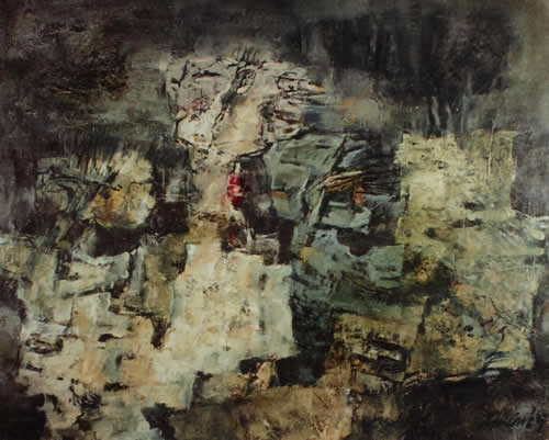 Slobodan Bobo Slovinić Laookon, 1966, Ulje Platno, 80×100