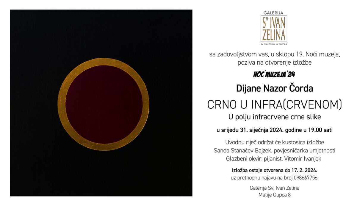 Pozivnica Crno I Infra(crvenom) Izložba Ir Slika Dijane Nazor Čorda