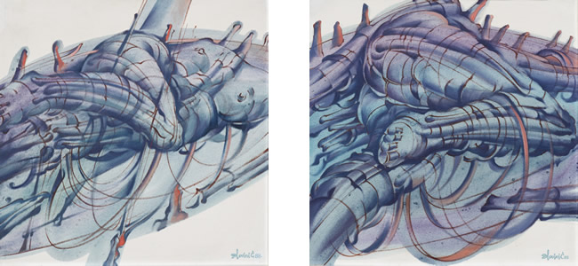 Le Corps Viii, 1988, Ulje Platno, 60×60 I Le Corps X, 1988, Ulje Platno, 60×60