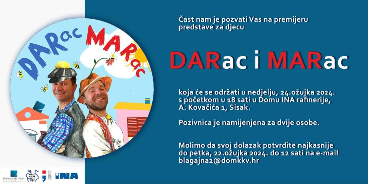 Pozivnica Darac I Marac 24 03 2024