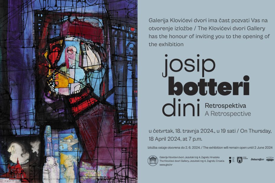 POZIVNICA ZA OTVORENJE IZLOŽBE JOSIP BOTTERI DINI