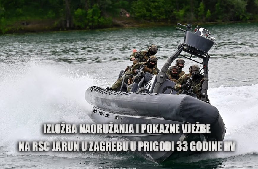 Izložba naoružanja i pokazne vježbe na RSC Jarun u Zagrebu u prigodi 33 godine HV
