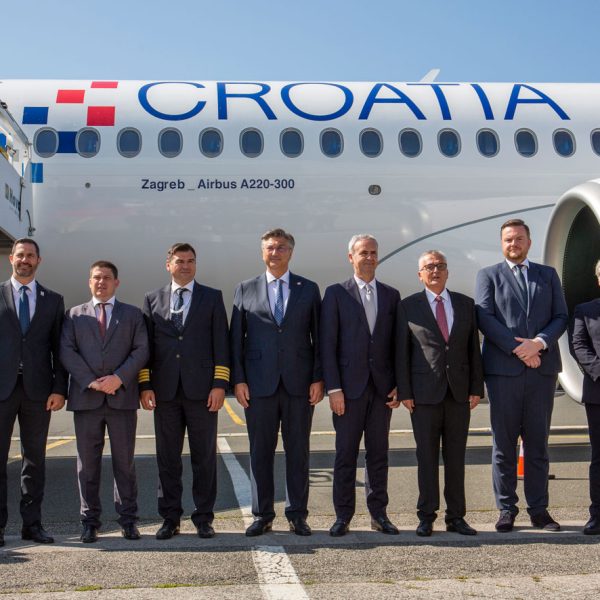 Prvi zrakoplov Airbus A220 Croatia Airlinesa sletio u Hrvatsku
