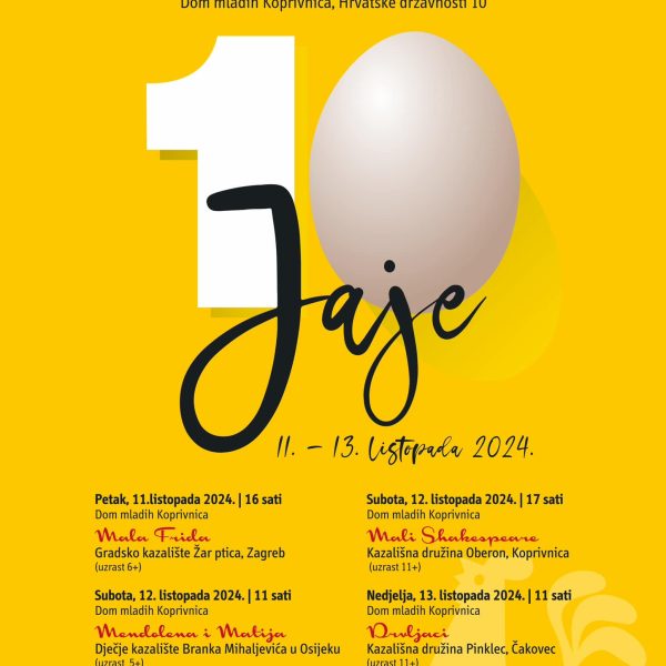 “Mendolena i Matija” na 10. jubilarnom festivalu Jaje u Koprivnici