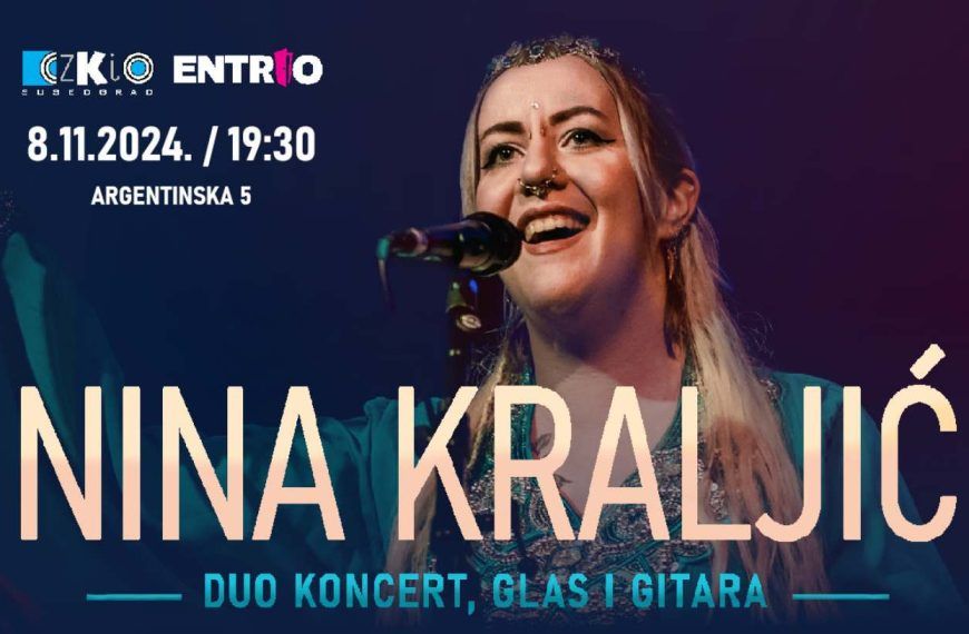 Nina Kraljić duo dolazi u Centar za kulturu i obrazovanje Susedgrad