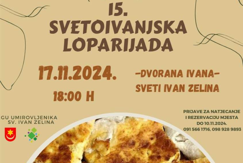 15. Zelinska loparijada održava se 17. studenoga