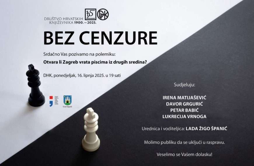 BEZ CENZURE: Otvara li Zagreb vrata piscima iz drugih sredina?