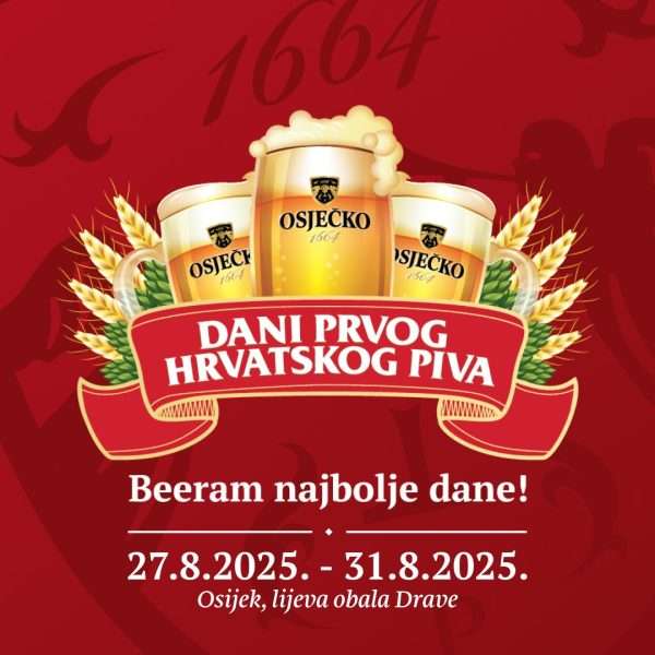 Dani prvog hrvatskog piva od 27. do 31. kolovoza 2025. na lijevoj obali Drave u Osijeku