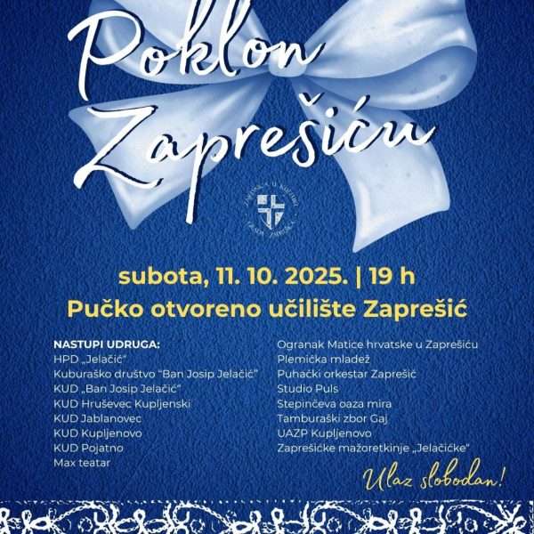 Prvo izdanje manifestacije “Poklon Zaprešiću” – dar udruga svome gradu