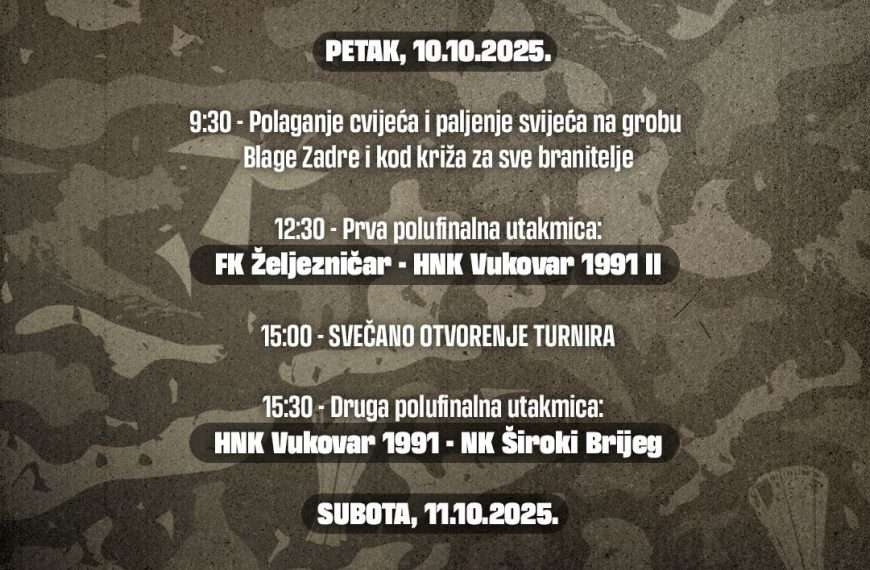 11. Memorijalni turnir “Blago Zadro” – u čast heroja i simbola ponosa Vukovara